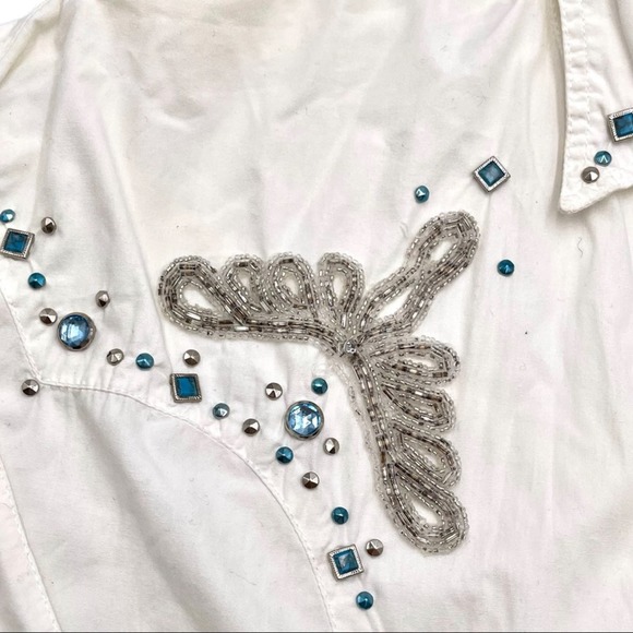 Vintage Freego Western white Shirt NWT size SMALL - Picture 6 of 11